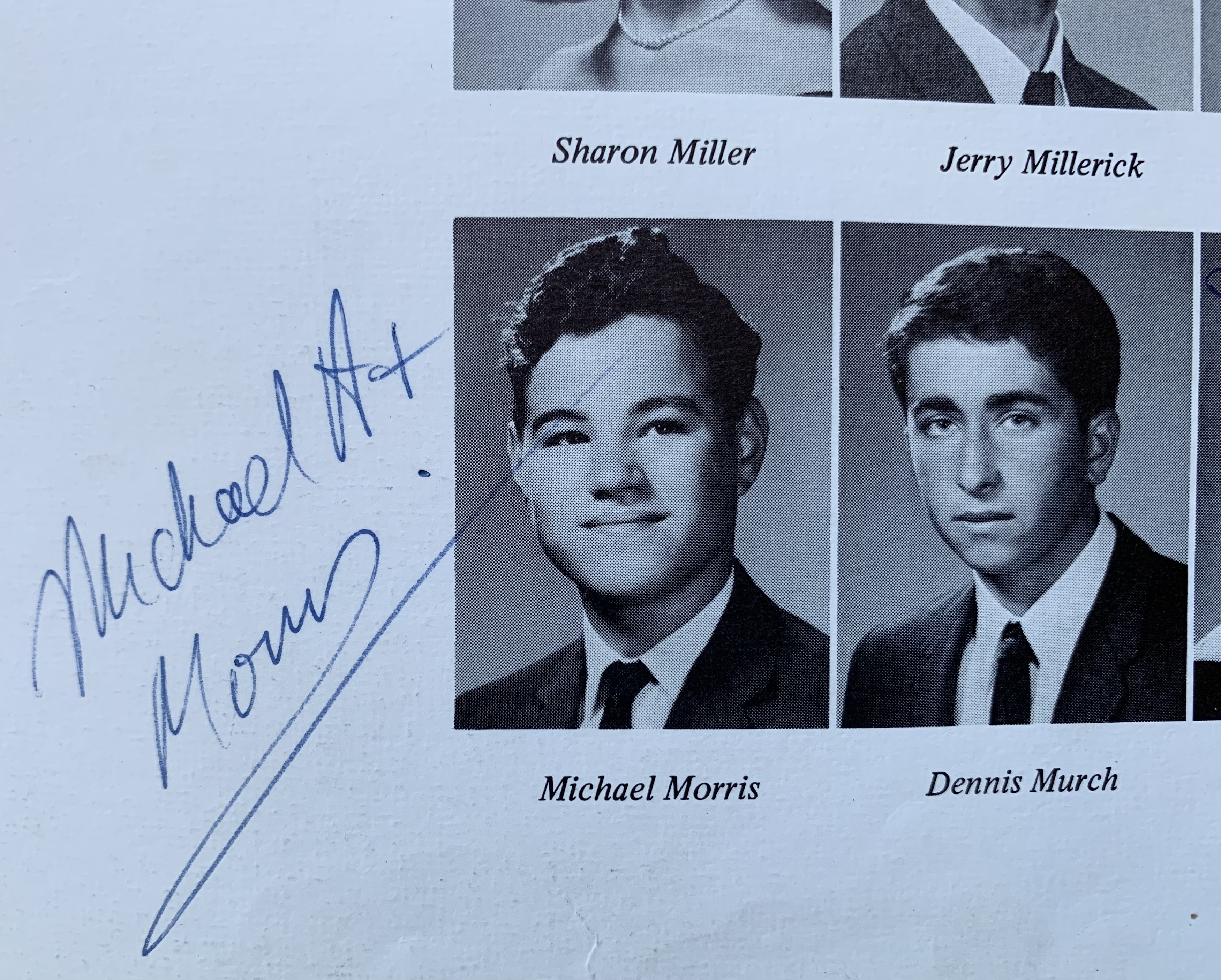 Michael A+ Morris, from the 1968 Analy High School yearbook. Yes, he was an A+ student.
